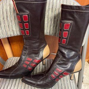 MATERIA PRIMA Goffredo Fantini Women's Italian Leather Boots  8.5